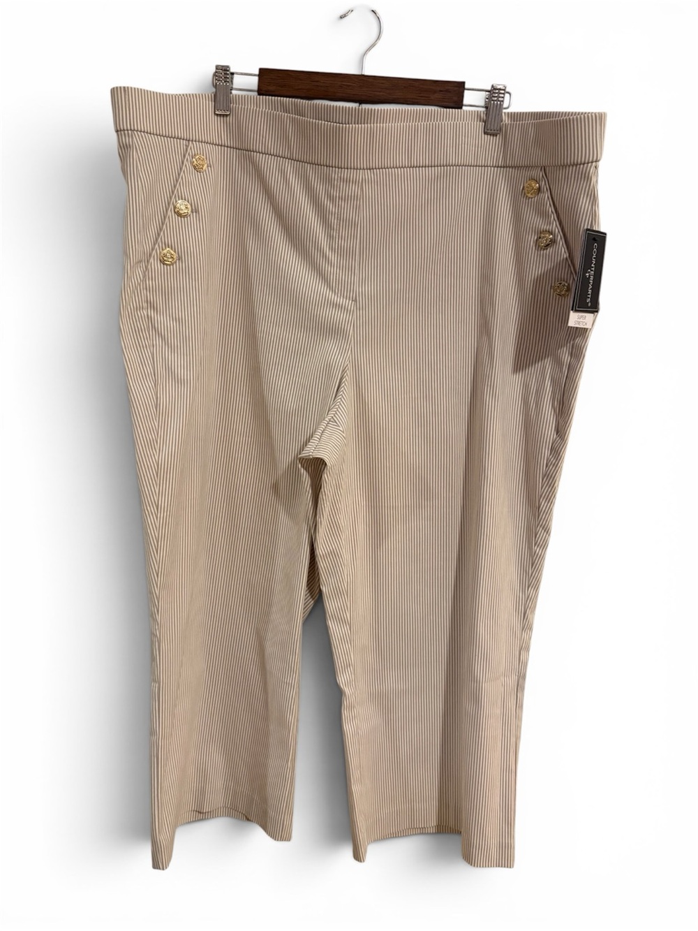 Counterparts Striped Pull On Dress Pants